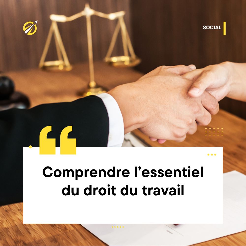  Une salariée consultant un document sur le droit du travail dans un bureau