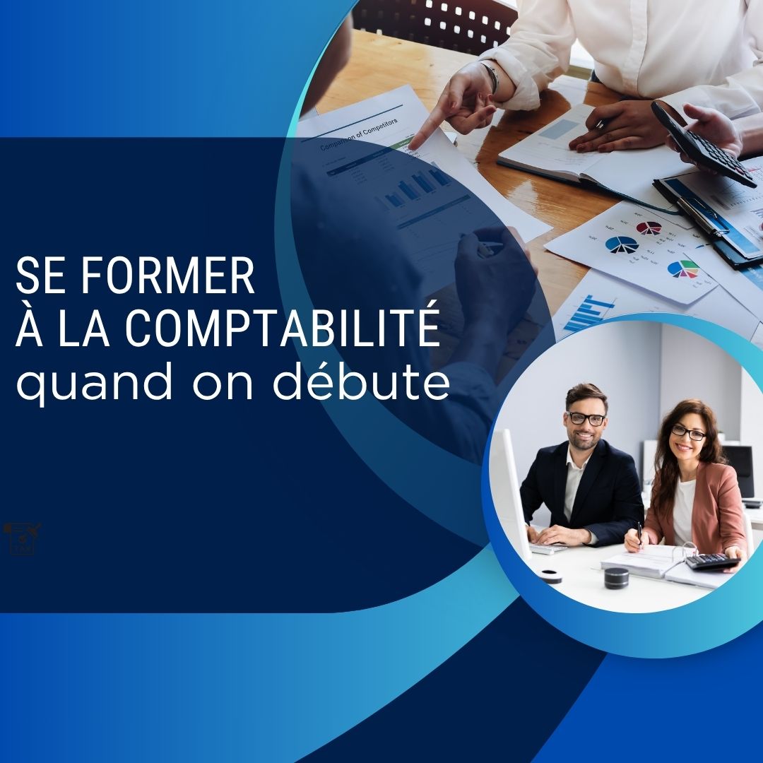 Personne en formation découvrant les bases de la comptabilité sur un ordinateur portable