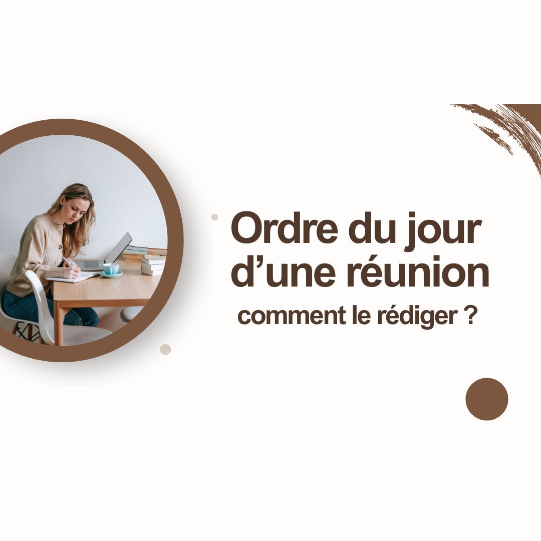 Exemple d’ordre du jour affiché sur un écran pendant une réunion d’équipe