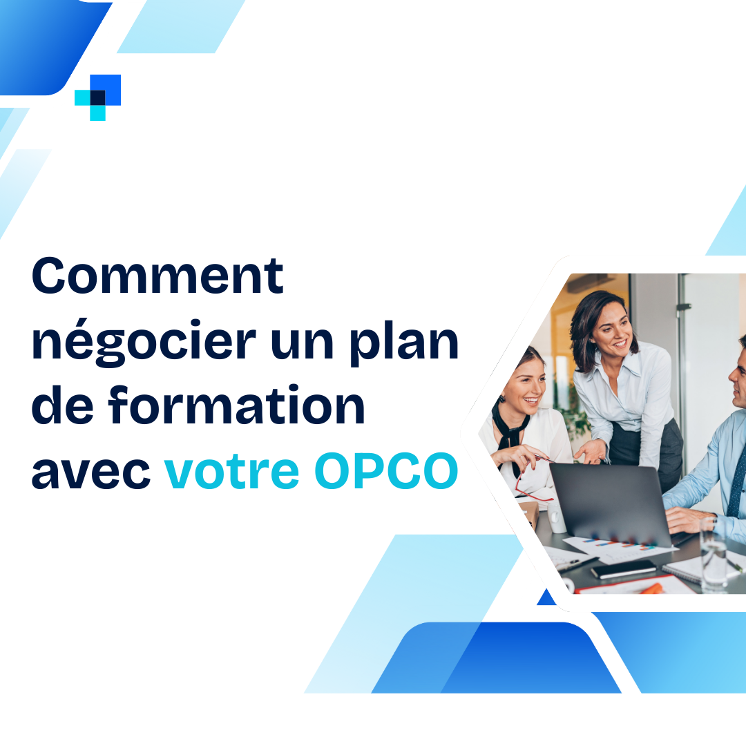 Schéma illustrant les étapes pour négocier un plan de formation avec son OPCO